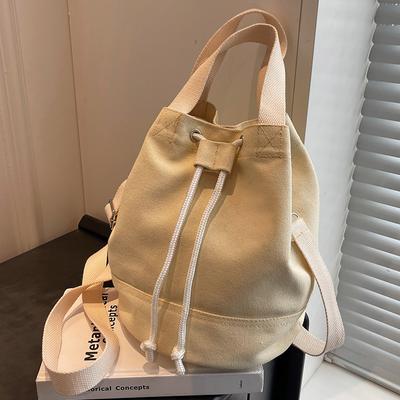 Kórejská verzia jednoduchej plátenej tašky pre ženy, módna ležérna ručná taška typu vedro pre študentky, všestranná taška cez rameno/crossbody