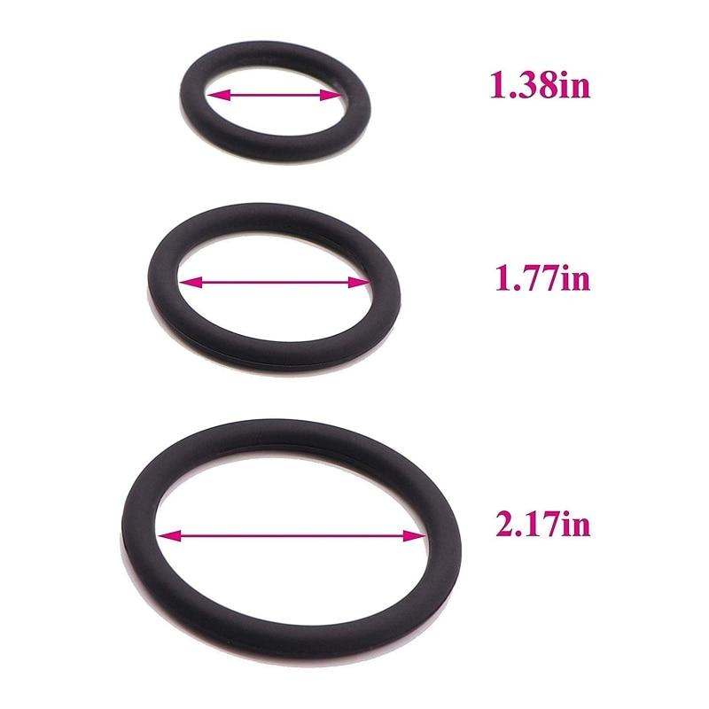 3pcs/set Male Lock Fine Ring Penile Longer Harder Stronger Training Props Man Penile Rings Adult Game Sex