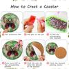 8PCS Diamond Painting Coasters Kits Dragon Acrylic Diamond Painting Art Coaster Kit Special Shape with Holder Butterfly Red Rose