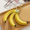 PU Banana Fruit Banana Keychain Cute Fashion Fruit Key Ring PU Leather Pendant  Small Gift