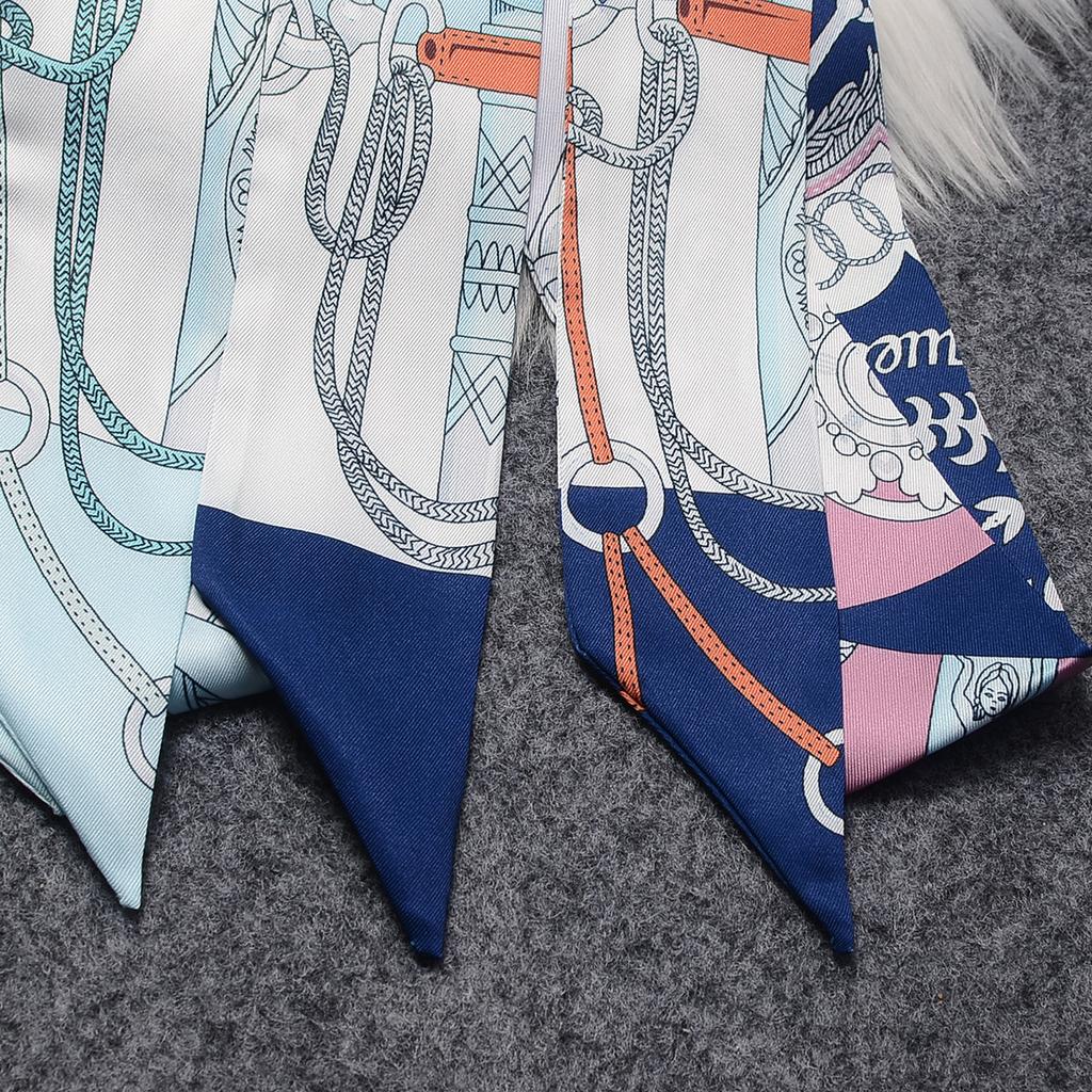 New Rope Chain Scarf Women Luxury Brand Silk Scarf Fashion Foulard Skinny Bag Scarves Hair Headband Neckerchief For Ladies