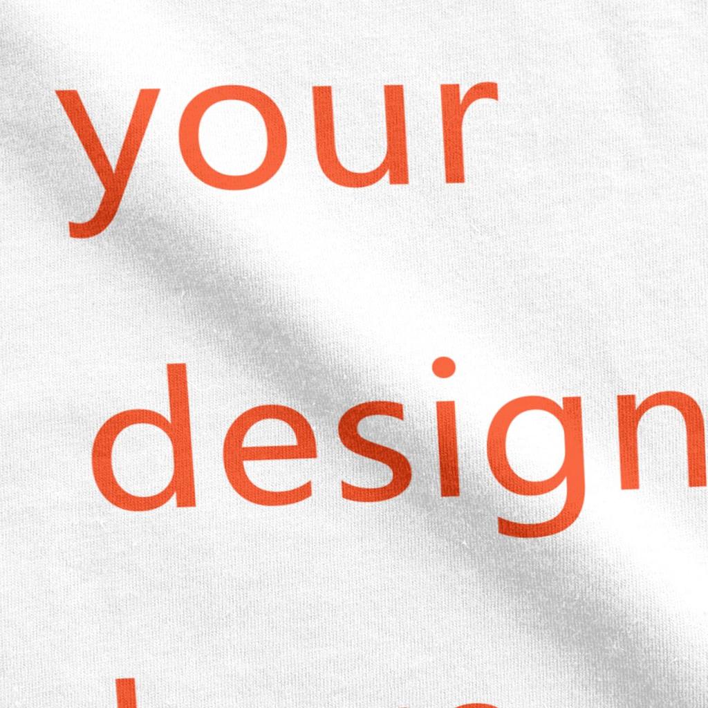 DIY YOUR LOGO Customized Your OWN Design T Shirts Men 100% Cotton Double Print T-Shirts Round Collar Tee Shirt New Clothes
