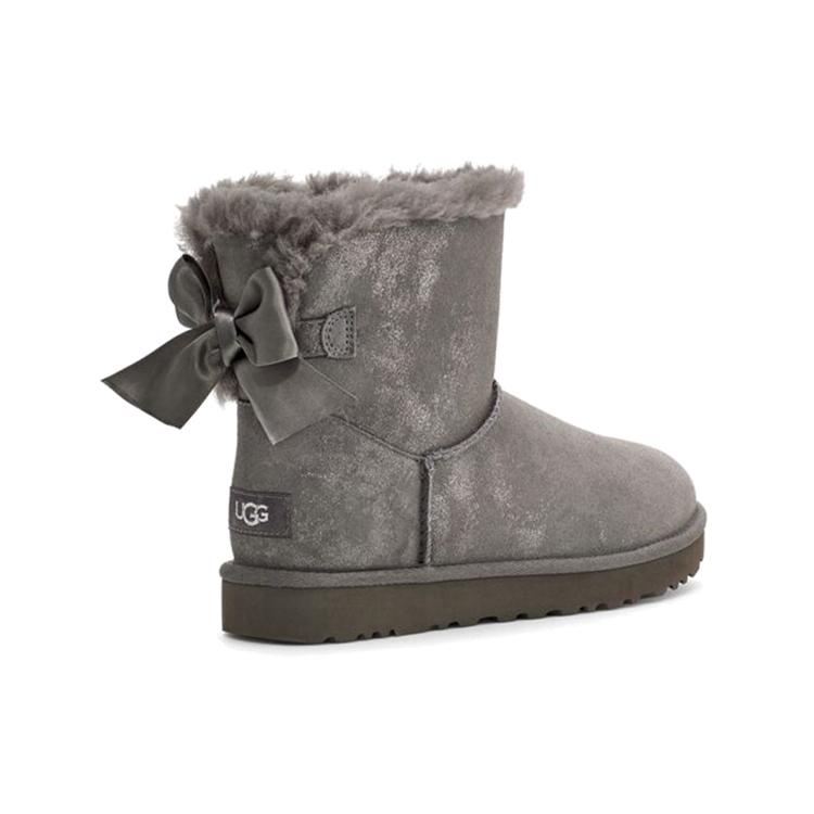 UGG Mini Bailey Bow Glimmer Charcoal Women's 1125795-CHRC