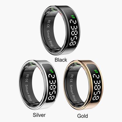 R11 Smart Ring Wireless Charging Heart Rate Blood Oxygen Monitor Ring 5 ATM Waterproof Smartring Fitness Ring for Android & iOS