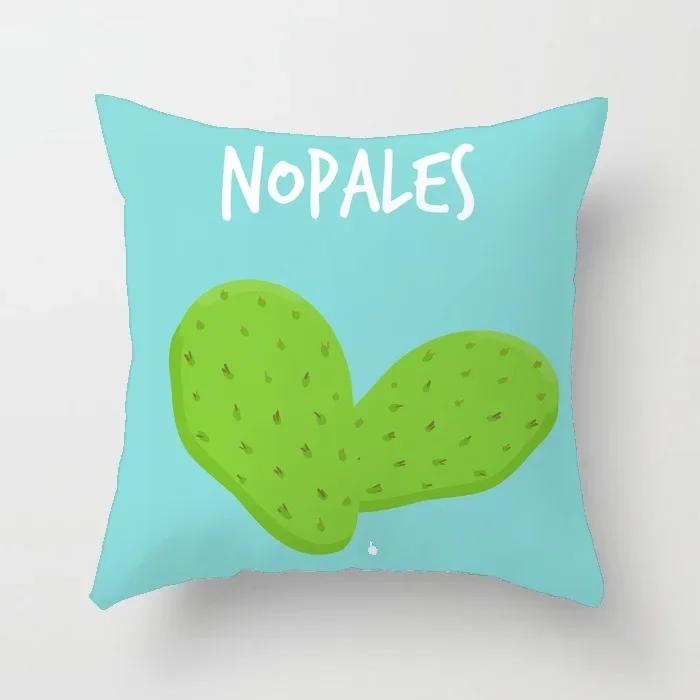 Office Chair Cushion Cover Creative Cartoon Cactus Print Pillow Cover Fashionable Luxury Home Decoration