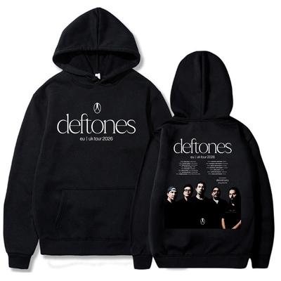 Deftones EU UK Tour 2026 Hoodies Long Sleeve Fashion Hooded Sweatshirt Men Women Clothing Band Fashion Graphic Print Pullovers
