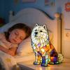 Night Light 3D Dog Series Resin Table Lamp LED Night Light Warm Glow Bedside Lamp Bathroom Home Decor