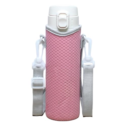 Stylish Water Bottle Cover Holder, Water Bottle Case, PET Bottle Cover, Shoulder Strap for Kids and Children, Fits 500ml, 600ml, and 700ml Thermoses,