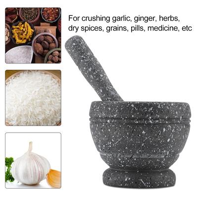 1PC Manual Plastic Mortar Pestle Set Garlic Grinder for Spices Herbs Mortar Pestle Nuts Non Slip Grinding Bowl Kitchen Tool