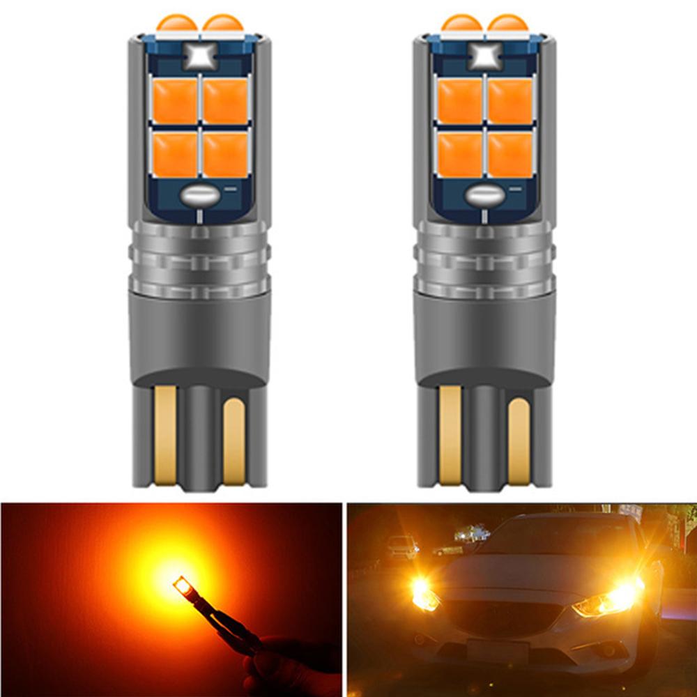 2pcs T10 W5W Super Bright Car Interior Reading Dome Light Marker Lamp 168 194 LED Auto Wedge Parking Bulbs Orange High Quality