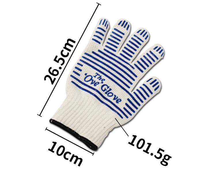 Aramid High-Temperature Resistant Non-Slip Silicone Oven and Barbecue Gloves