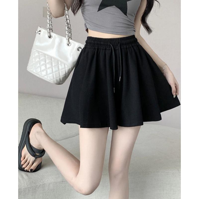 Damen Sommer Lässig Puffshorts Elastischer Bund Locker Vielseitige Rockhose