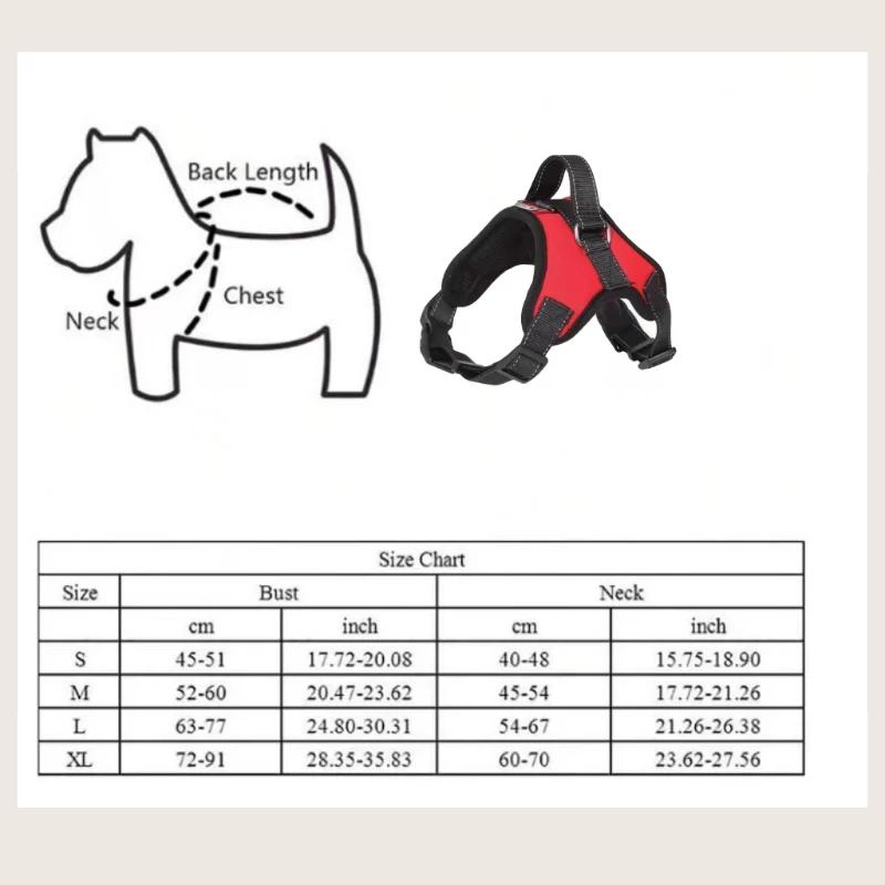Pet Leash Medium and Large Dog Explosion-proof Punch Oxford Cloth Bone Chest Back Dog Leash Adjustable Strong Handle Chest