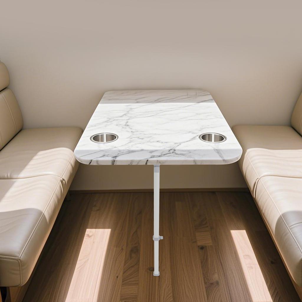 Aluminiumlegierung Tischbein, Hellgrau Höhenverstellbar & Faltbar Tischstütze Bodenstehend für Wohnmobile, Yachten