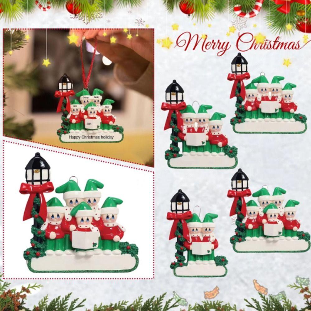 

Уличный фонарь Рождественские семейные украшения Цветная картина DIY Подвеска с именем Новый год