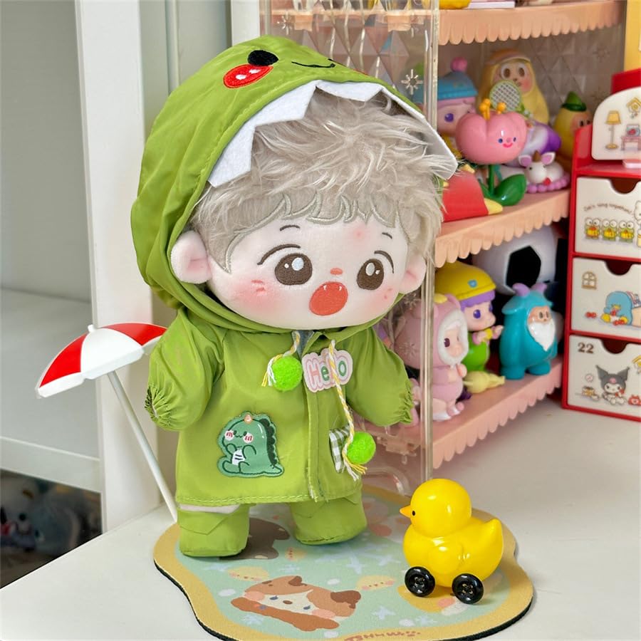 AXLUCE - Plush Clothes - Chick - Dinosaur - Raincoat - Plush Toy - Clothes - 10cm - Doll (Dinosaur (green), 10cm)