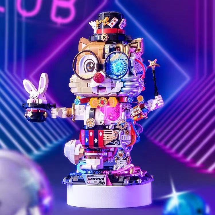 New Luminous Mechanical Squirrel Sorcerer Puzzle Model Assembled Children's Building Block Brick Toys For KIds Adult