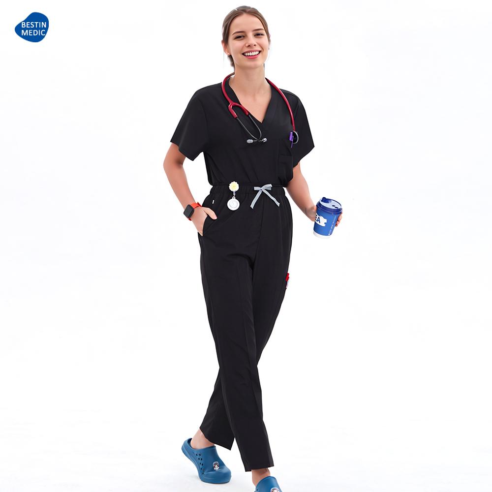 Doctor Nurse Scrub Set Hospital Uniforms Clinic Medical Surgeon Nursing Clothes Dental Pediatric Beauty Salon Work Suit S23