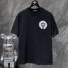 GZ-8926 CHROME HEARTS 2025 Summer New High Quality Cotton Round Neck Loose Large Size Men's and Women's T-shirt Couple T-shirt