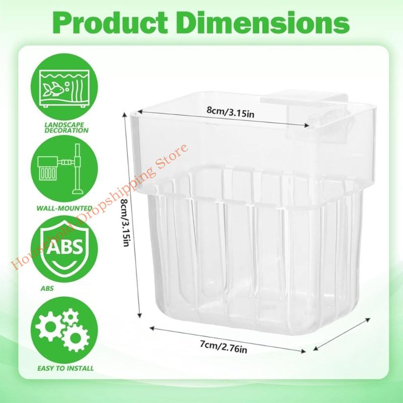 12PCS Clear Mounted Fishtanks Planter Cup Plant Holder For Water Grass And Green Landscape Aquarium Planting Accessory 85AD