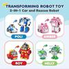 Robocar Poli 4 Pack Poli + Amber + Roy + Helly Transforming Robot Toys, 4" Transformable Action