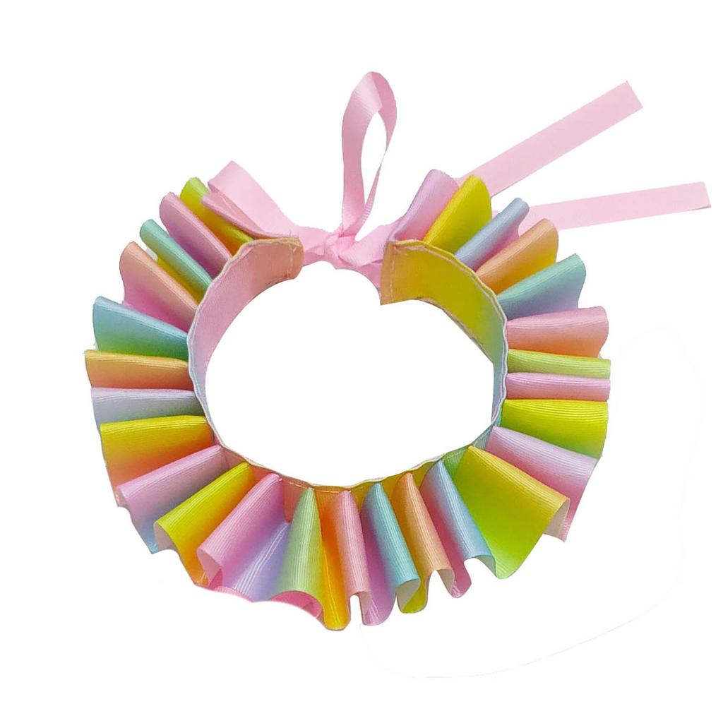 Vintage Organza Ruffle Fake Collar Elizabethan Neck Ruffle Collar Ensembles Clown Neck Collars