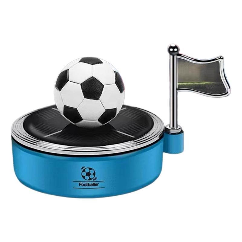 Solar Powered Football Car Air Freshener Perfume Holder With Essential Oil For Stylish Vehicle Decoration And Freshing Scent