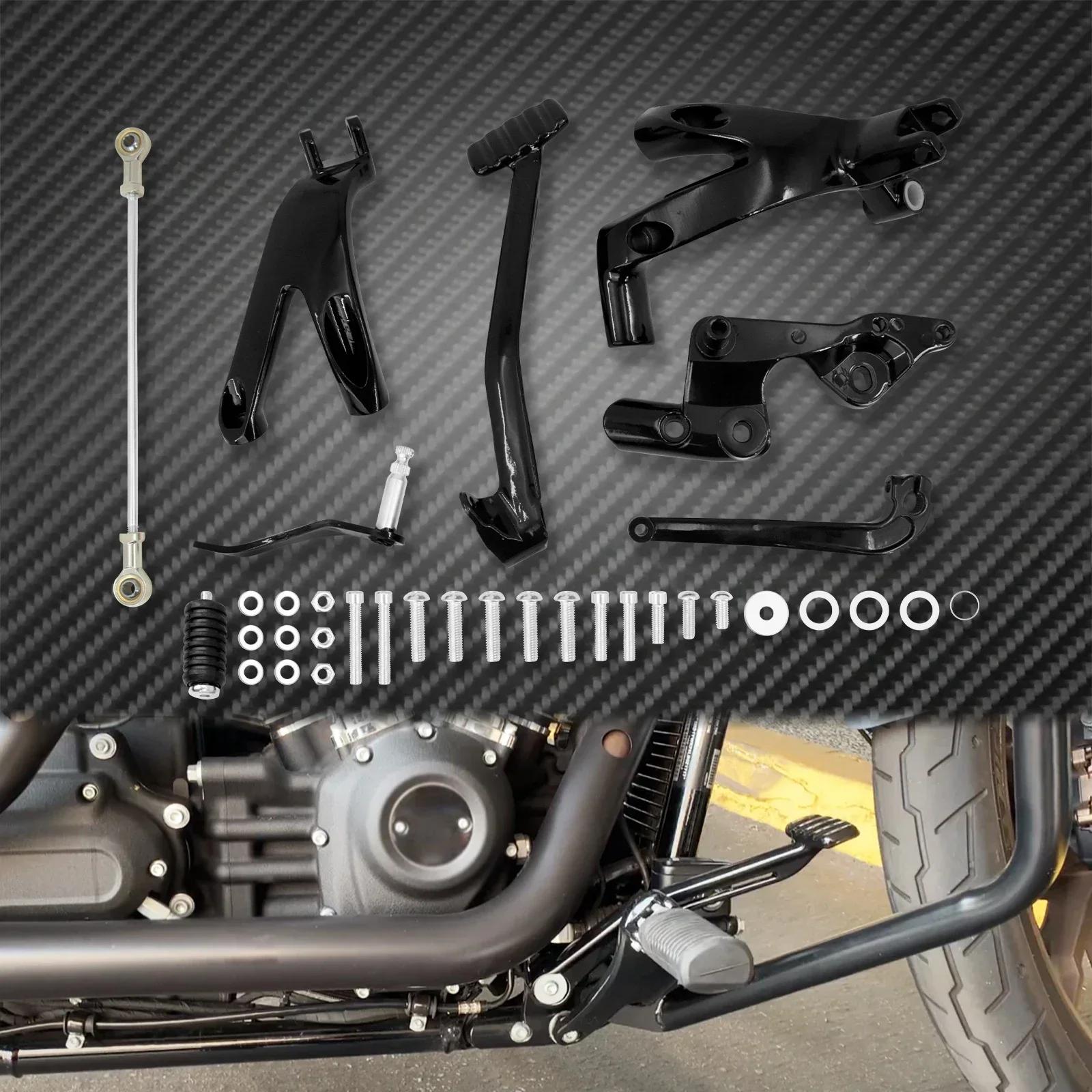 

Комплекты педалей для мотоцикла Forward Control, черные для Harley Softail Low Rider FXLR Street Bob FXBB FXLRS FXST Standard 2018-2025