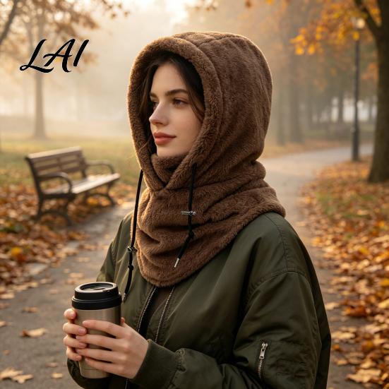 Motorcycle Riding Neck Warmer Balaclava Fleece Ski Mask Winter Windproof Arctic Velvet Thermal Face Cover Comfortable for Outdoor Sports Cycling