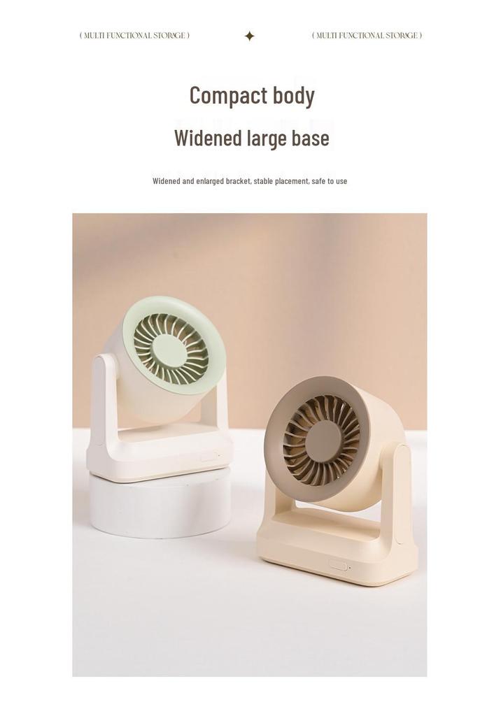 New 2026 Mini Rechargeable Silent Desktop Fan - Portable, Rotatable, Long-Lasting Office Fan