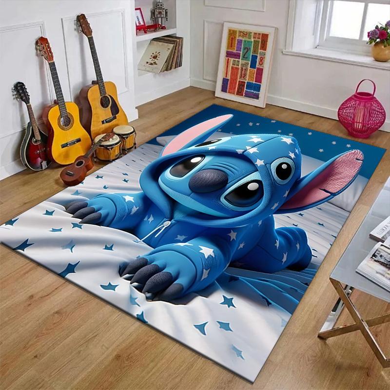1pc S-Stitch Design Printed Area Rug Carpet for Bedroom Living Room Home Decor Rugs Mat Non Slip Mat Rug for Bedside
