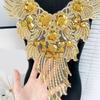 Unique Gold Embroidery Collar Applique Sequined Collar Corsage For Women Various Clothes Decorative Removable Collar
