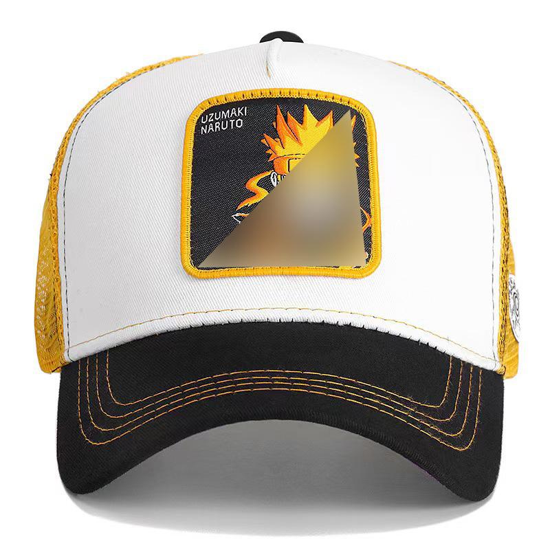 Foreign Trade In Stock High Version Ninja Anime Cartoon Embroidered Mesh Cap, Men and Women Baseball Cap Trucker Driver Cap Large Brim