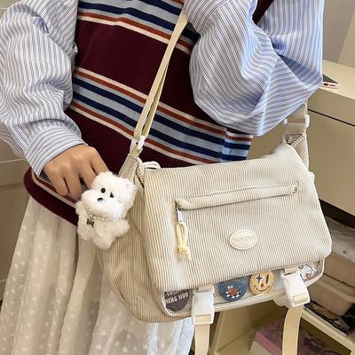 College Style Shoulder Bag Women's Messenger Bag Student Large Capacity Crossbody Bag