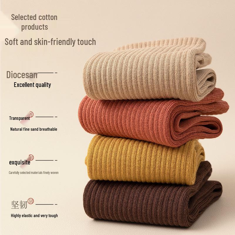 Japanese Style Women’s Ruffle Mid-Calf Socks - Spring/Summer Odor-Resistant Cotton In Black & White.