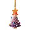 Christmas Car Hanging Ornament Hand Knitted Christmas Tree Hanging Decoration J0MC