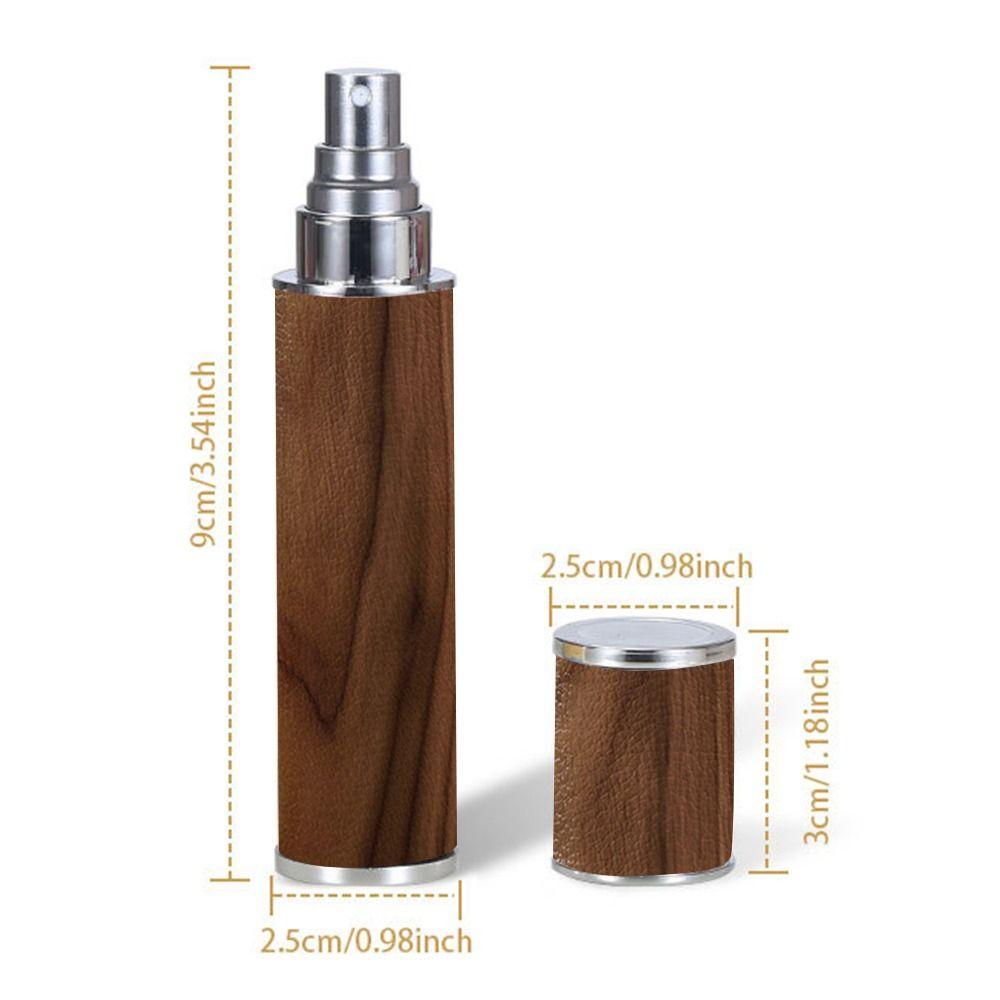 Wood Grain Spray Bottle 10ml Perfume Atomizer Bottle Ultra-fine Mist Fragrance Container Travel