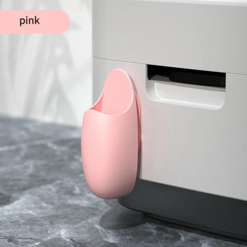 

Многофункциональный аксессуар для рисоварки, держатель для ложки для ланча, кухонная полка для размещения ложек для ланча, крючок для хранения, практичный крючок розовый