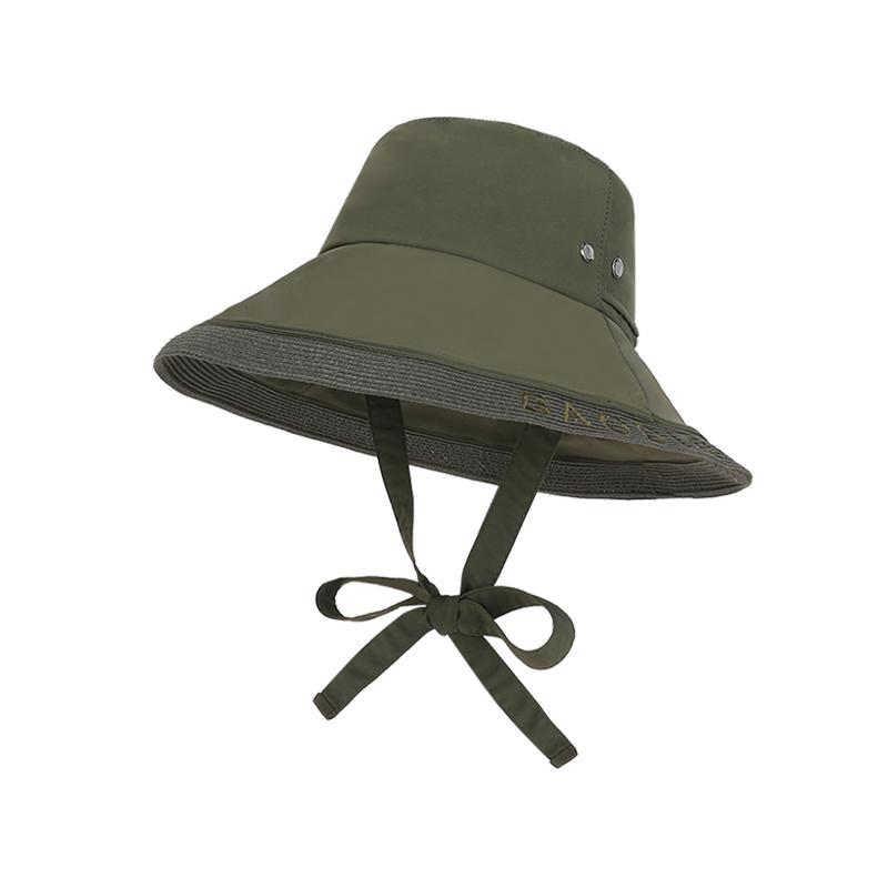 Summer Big Brimmed Fisherman's Hat Solid Color Sunscreen Hat Women's Outdoor Travel Mountaineering and Fishing Sunscreen Hat
