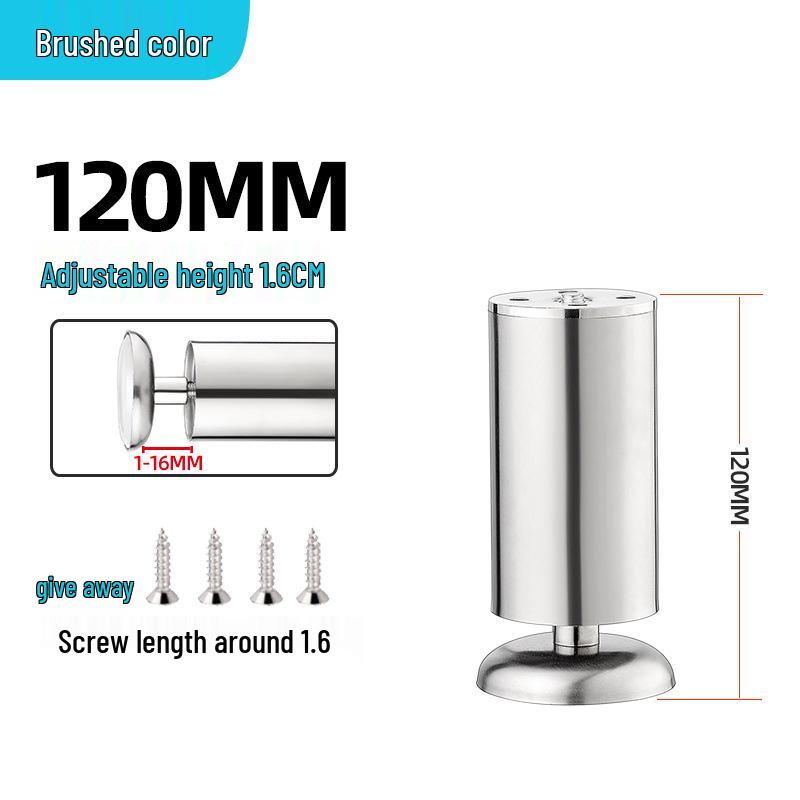 Adjustable Stainless Steel Furniture Legs for Sofas, Cabinets, TV Stands, Tables, Desks, and Beds