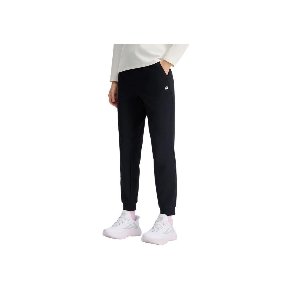 New FILA Fitness Knitted Sports Pants Women's Pitch Black A11W511606F-BK