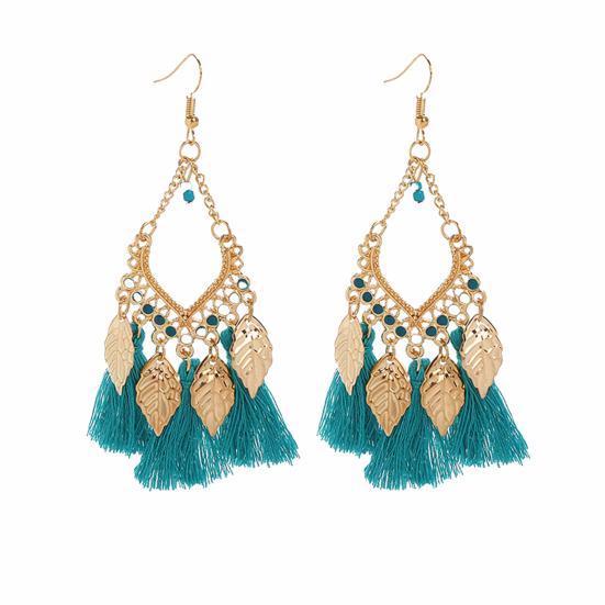 1 Paar Hängeohrringe Ethnischer Stil Anlaufbeständig Dekorative Quaste Hakenohrringe Schmuck