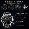 OLEVS Black Leather Analog Business Popular Fashion Watch for Roman Easy to Leather Wristwatch Men's Watch, Black, Stylish, Waterproof, Luminous,