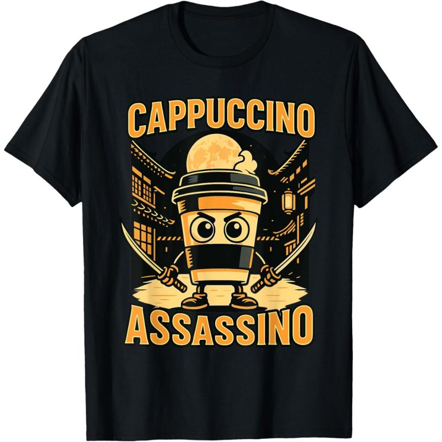 

Italian Brainrot Cappuccino Assassino, Funny Brain Rot Meme T-Shirt XXXXXL чорний