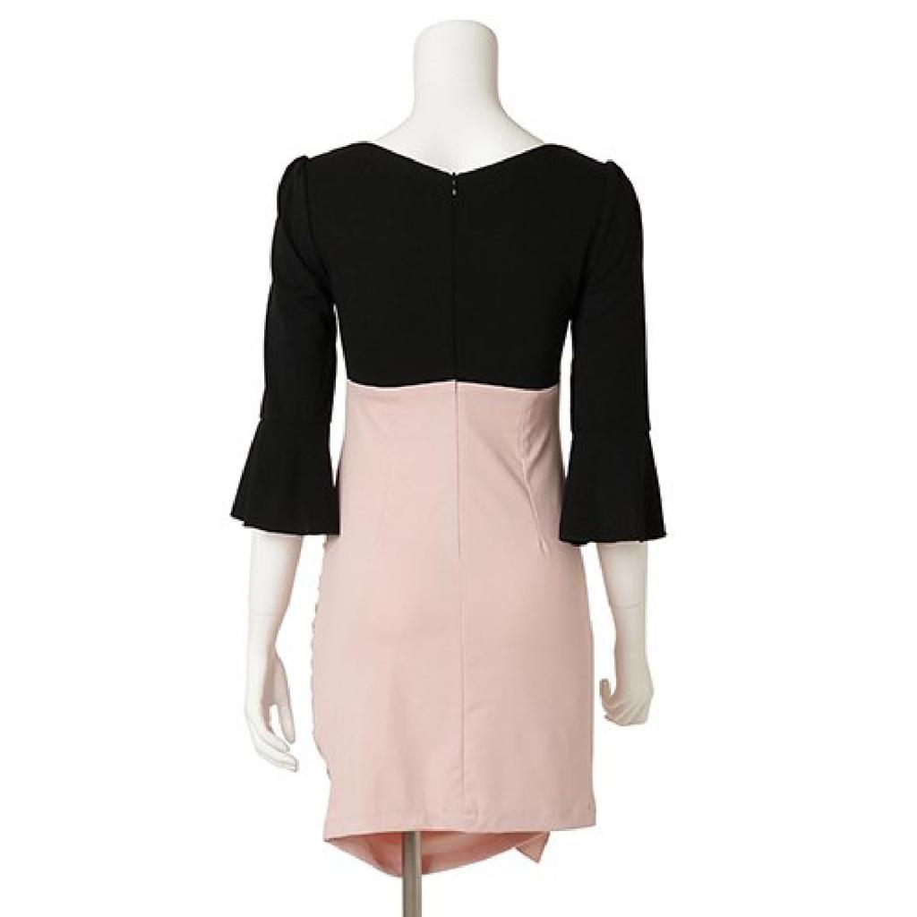 GRAXIA Cabaret Mini High Tight Hostess Cabaret Club Lounge Size M Dress, Dress, Waist, Dress, Dress, Dress, Dress, 3/4 Sleeves, Gathered, Stretch,