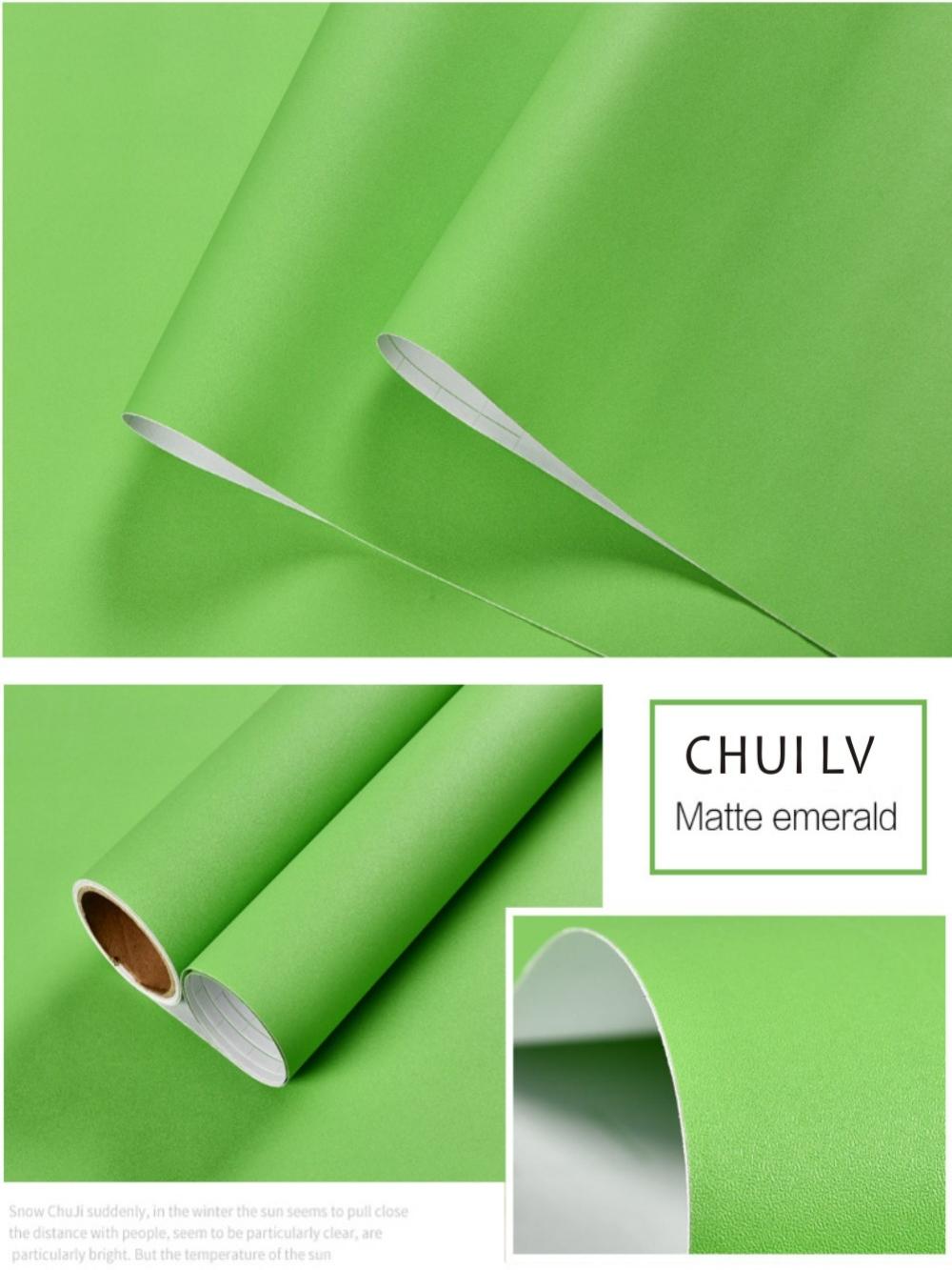 

Ширина 40 см Самоклеящаяся пленка Зеленая Матовая Утолщенная Наклейка Мебель Кухня для Шкафов Столов Стена DIY Ремонт Обои 40x100CM