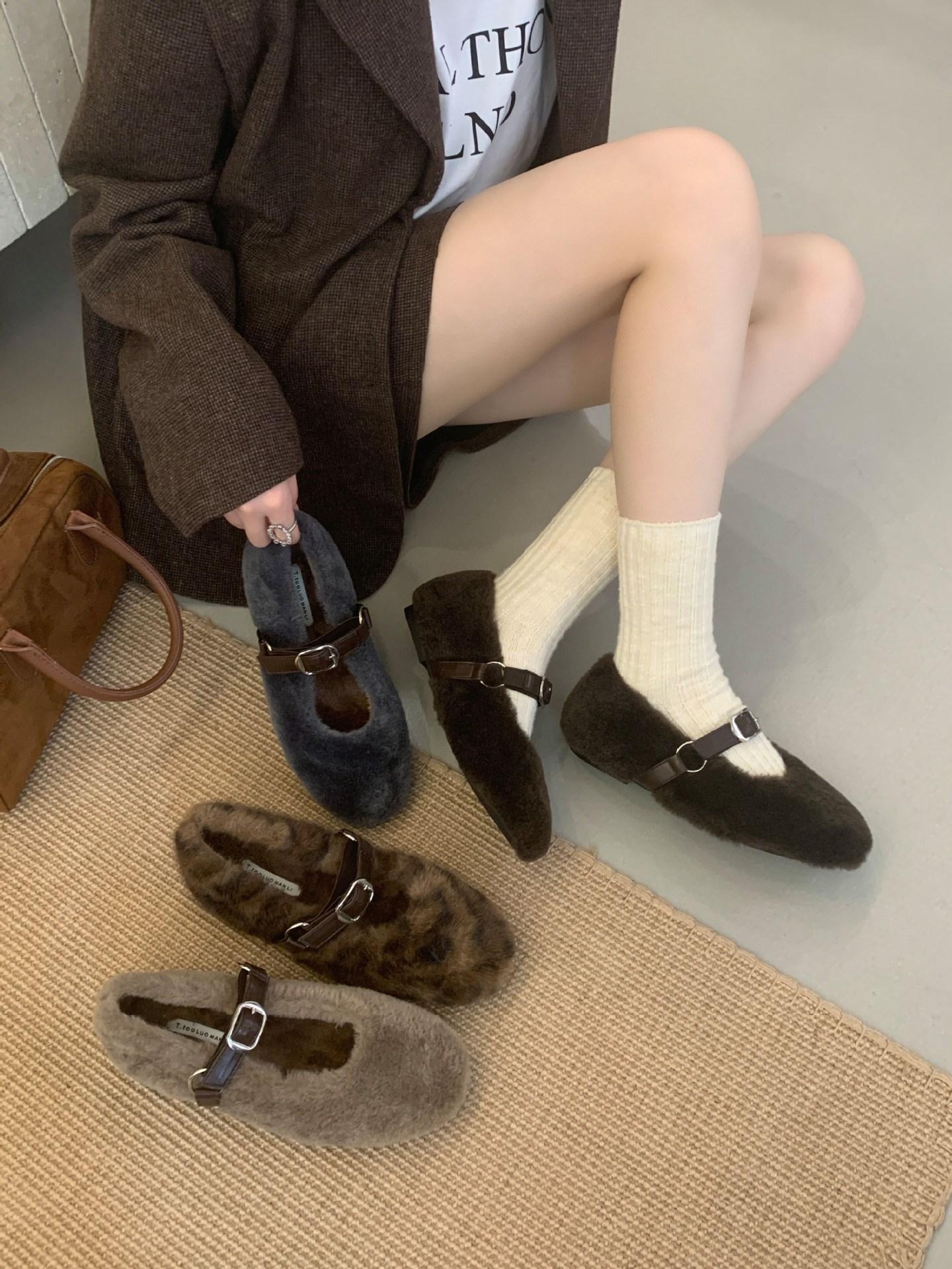 

Корейская версия лоферов с квадратным носком, из замши с леопардовым принтом, с пряжкой-однословкой, женские, 2025, новые, весенне-осенние, универсальные, с открытым верхом, одинарные туфли 39 цветной печати леопарда