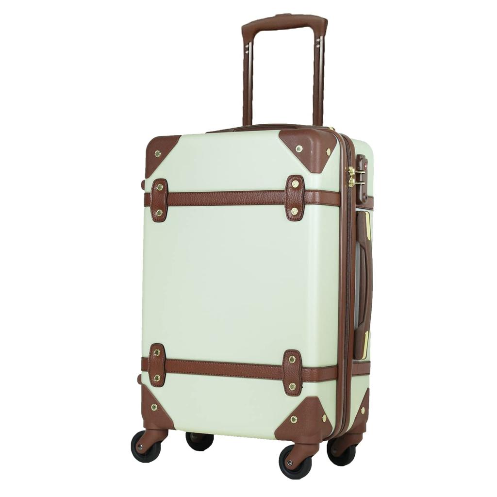 Carry YKK Japanese Company Carry School Trip White x TSA Lock [More Erg] Bag, Zipper, Design, Lightweight, Case, Suitcase, [71-80023-20] (L, Brown),