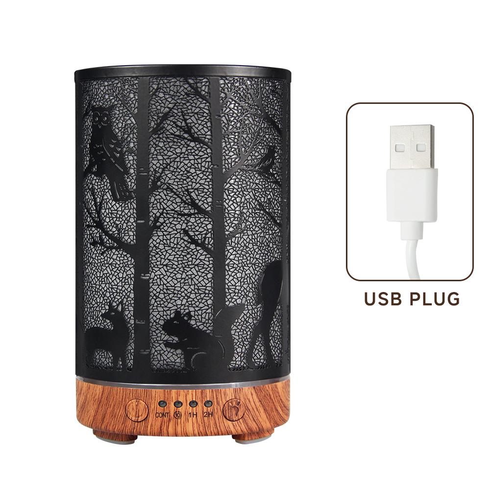 Siebenfarbige Aromalampe Nachttischleuchte Nachtbegleitlampe 100 ml Ätherischer Öl Diffusor Timer Ultraschall Luftbefeuchter