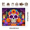 1 piece, made of polyester, with a Mexican Day of the Dead theme background fabric, for family gatherings decoration